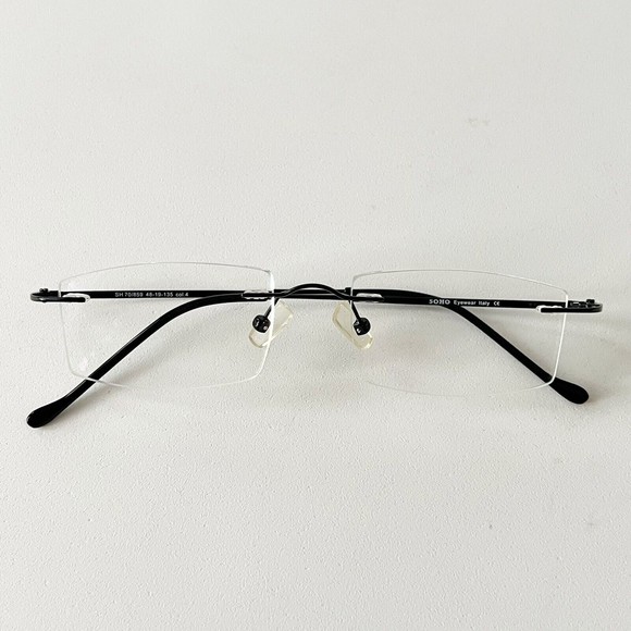 SOHO Eyewear Italy Rimless Unisex Frame SH 70/859 Black 48-19-135 Lightweight main image 5